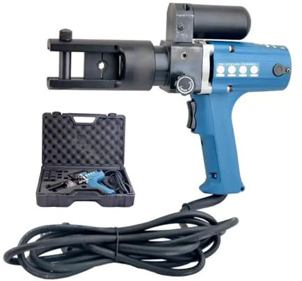 Pinza Crimpatrice Idraulica Elettrica Ricaricabile,Pinza a crimpare idraulica elettrica con 12 stampi,7.5Ton Pressa Idraulica Elettrica Ricaricabile,adatto a cavi e terminali di rame/alluminio