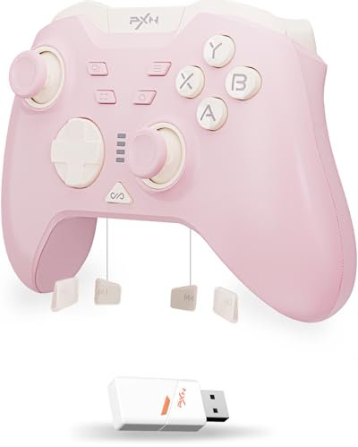 PXN P5 Manette de Jeu Sans Fil 2025 – 1000Hz, Joystick & Gâchette à Effet Hall, 4 Boutons Macro, 3 Modes 2.4G/BT/SW, Turbo, APP, 1000mAh – Manette pour PC, Steam Deck, Switch, Android & iOS