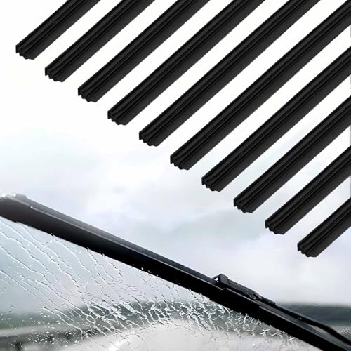 10 Piezas Gomas de Limpiaparabrisas de Repuesto, 800mm Goma de Repuesto Tiras de Limpiaparabrisas, Recambio Recargas de Escobilla de Limpiaparabrisas para Automóviles Delanteros