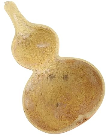 VICASKY Paletta Per Lavare in Zucca Cinese Naturale, Mestolo Per L’acqua Del Bagno Manico Ergonomico, Mestolo Per L’acqua Della Doccia Artigianale, Uso in Spa, Sauna e Giardino