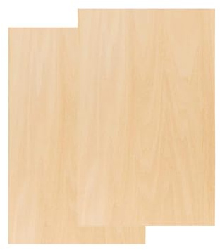 LUMoony 2 pannelli in compensato di tiglio, quadrati, in legno bianco, per fai da te, pannelli di legno per dipingere, legno per laser, legno di balsa, per modelli fai da te