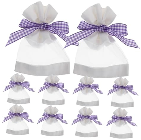 MUELODSIC 20pezzi Sacchetti Di Lavanda Essiccati Rete Per Armadi Piccoli Sacchetti Vuoti in Organza Per Fiori Di Lavanda