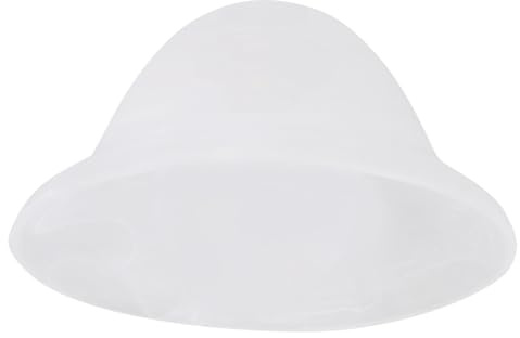 MUCKLILY Replacement White Glass Lampshade for Uplighter Floor Lamp Decorative Glass Shade Suitable for E27 Bulb and Balcony or Garden Lights