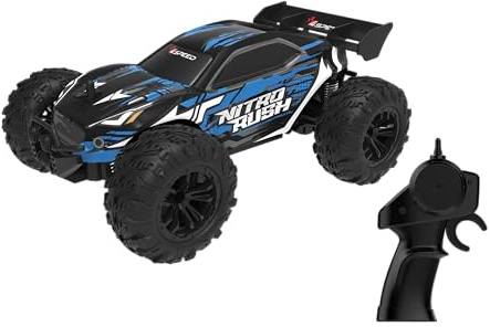 Silverlit - 4Speed - Nitro Rush - 1:18 Snabb fjärrstyrd bil - RC för barn 2,4 GHz - spektakulära ljuseffekter - uppladdningsbart radiostyrt fordon - 23 cm