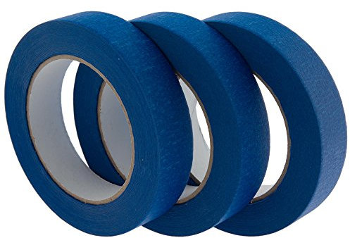 Coral 71500 Easy Blue Masking Tape for Indoor and Outdoor use 1 inch 25M roll 3 Piece Pack Set