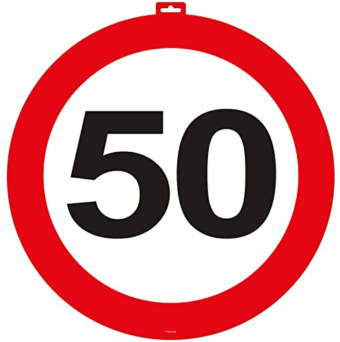 Cartello da parete con segnale stradale 50 anni - 47 cm
