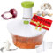 Brieftons Express Vegetable Chopper: 1.6-Litre, Manual Hand Operated Tool to Chop/Mix Veggies, Fruits, Garlic, Onion Chopper for Salsa, Salad, Pesto, Coleslaw, Puree, Indian Cooking