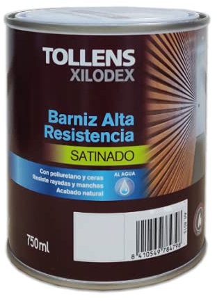 Tollens - BARNIZ ALTA RESISTENCIA AL AGUA SATINADO INTERIOR 750 ML - Roble Europeo 502