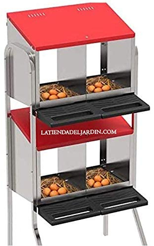Suinga Ndo Hühnerstall innen 6 Abteilungen 82 x 47 x 123 cm, mit Beinen und abnehmbarem Band.