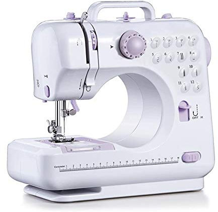 ele ELEOPTION Elektrische Nähmaschine mit 12 Stiche Nähmaschine Handnähmaschine für die Heim Reise DIY Geschenk für Kinder und Erwachsene