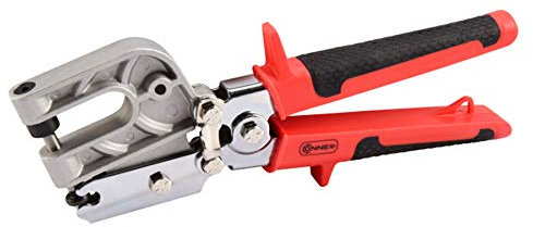 Pinza per profili in metallo e cartongesso, per collegamento profili a C e U, Misura 250 mm, Rosso e nero