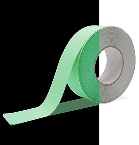 iSecur Leucht-Klebeband rutschfest 2,5 x 600 cm grün - hin675 | Langnachleuchtendes Markierungsband 2,5 x 600 cm, selbstklebend, rutschfest, für Innen und Außen, BGIA geprüft
