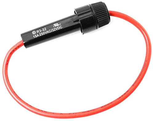 SQXBK Inline Fuse Holde with 6x30mm 1A Fuse