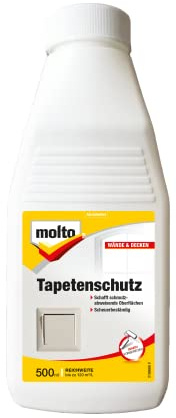 Molto Tapetenschutz, Schafft schmutzabweisende und abwaschbare Tapeten, Wandfarben und Innenputze, Farblos, 500 ml