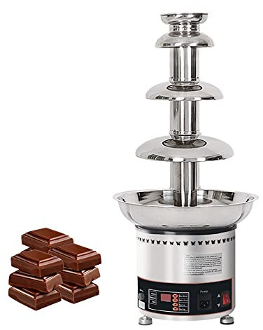 KELUNIS Fontaine au Chocolat Fondue, Fontaine au Chocolat Maison Professionnelle réglable réglable et Fonction de Chauffage de Mariage de fête / 4 Floors
