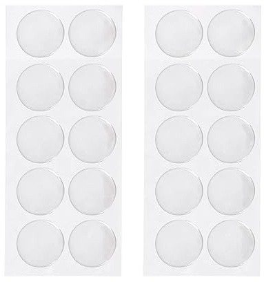 Victoria M. Gel-Klebepads Klebepunkte, doppelseitig klebend, für Fensterglas und PVC-Fensterrahmen, 20 Stück, Transparent