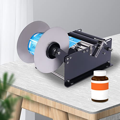 Yolancity MT-30 Etikettiergerät für Rund Dose/Flasche, Ettikettiergeraet Manuelle Rundflaschen Sticker Maker Etikettierer Gerät Etikettiermaschine Glasflaschen Etikettenapplikator, 10-30pcs/min