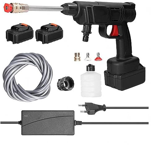 Pistola Per Lavaggio Auto Elettrica, Alta Potenza 600w,Due Batterie 24v1500mah Pompa Per Lavare Auto, Piccolo E Leggero Pistola Spruzzo Batteria, Incontra Una Varietà Di Pulizia