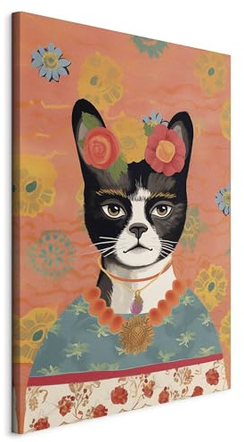 murando - Leinwandbild Frida Kahlo 40x60, 40x60 cm, 1-teilig, Schlafzimmer | Hochwertige Leinwand, sofort aufhängbar, ideal fürs Wohn- oder Schlafzimmer, wasserfest und lichtecht, langlebig, stilvoll