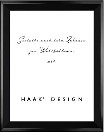 Haak Bilderrahmen Nova in Schwarz (Hochglanz) 33 X 98 cm ANTIREFLEX/Entspiegelt schlicht modern Rahmen für Puzzle Bilder Poster XXL Größen