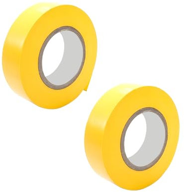 Ctyjia 2 Rollen PVC Klebeband, Wasserdicht Selbstklebendes Isolierband, Elektriker Klebeband für Isolieren, Reparieren, 18mm x 20m Gelb Isolierband