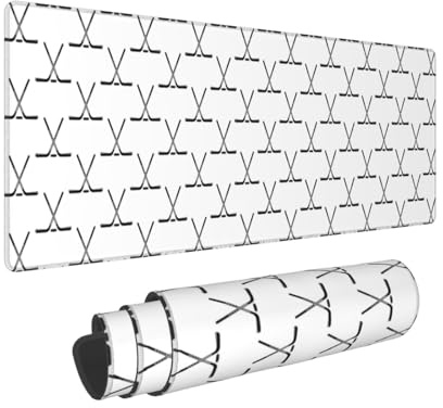 Grand tapis de souris de jeu 12 x 31,5 pouces, tapis de clavier d'ordinateur, ordinateur antidérapant mat pour ordinateur, tapis de hockey de sport pour bureau