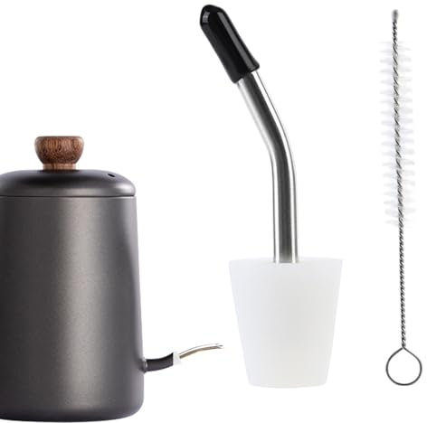 Bec Verseur Pour Cafetière, Becs Verseurs Résistants À La Chaleur Avec Brosse De Nettoyage, Accessoires Réutilisables Pour Thé Chocolat Chaud Liqueurs Et Boissons