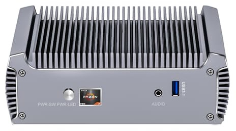 AdvanElink Ryzen 7 5825U Industrial Mini PC Fanless, 8 Cores up to 4.5 GHz, Barebone System, 2 x 100/1000M LAN, 2 x HDMI2.0, WiFi6 AX, Win11 Pro