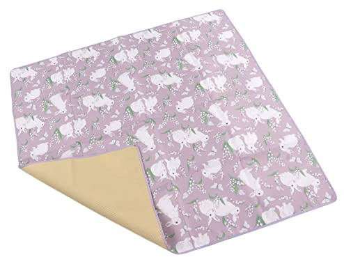 Vvikizy Alfombrilla Impermeable para Trona de bebé, Poliéster Suave, Bonito Diseño de Animales para Protección contra el Desorden de Alimentos, 43,3 X 43,3 Pulgadas