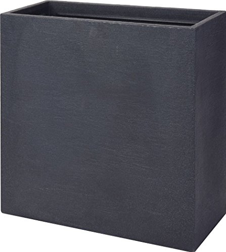 Koop Large 59cm Rectangle Stone Effect Trough Planter - Indoor & Outdoor Plant Pot, UV Resistant, Economical Durable Plastic, Leak-Free, Adds Stylish Flair to Spaces