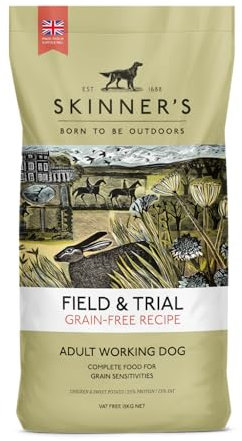 Skinner’s Field & Trial Grain Free Chicken & Sweet Potato – Complete Dry Adult Dog Food, For Dogs with Intolerance to Grains, 15kg