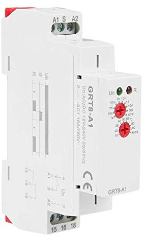 Grt8-A1 Interruptor del Temporizador, CA/CC 12V ~ 240V Mini Encendido Relé de Retardo de Tiempo, Carril DIN 35mm Interruptor del Relé de Temporizador para Control Industrial