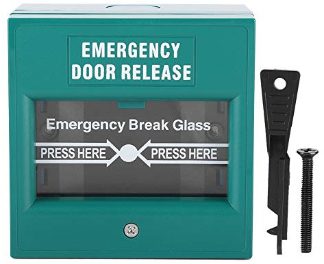 Bouton d'urgence Bouton de sécurité pour la Maison Interrupteur de sécurité Porte d'alarme de Sortie de Porte de Secours Bouton d'alarme d'urgence pour la sécurité Domestique/Professionnelle