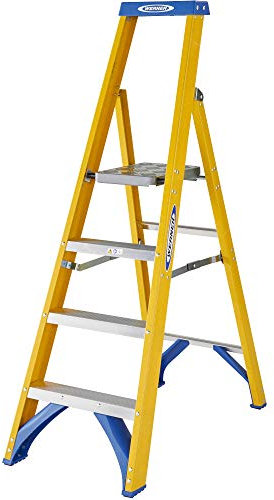 Werner Fibreglass Platform Stepladder 4 Tread 7170418