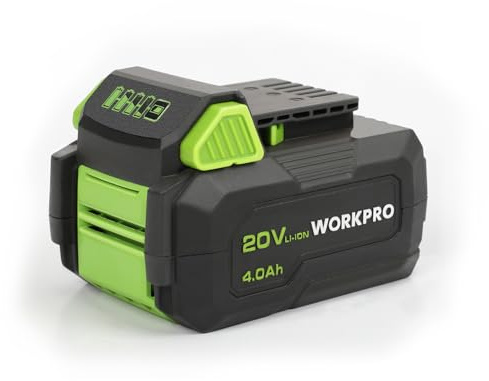 WORKPRO Batería de Litio 20 V 4,0 Ah, sin Efecto Memoria, Compatible con Productos WORKPRO, Conveniente y Compacta
