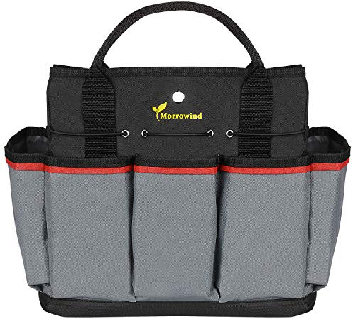 MORROWIND Borsa per Attrezzi da Giardino, Tessuto Oxford Giardino Borsa Tote Attrezzo da Giardino Borsa Portaoggetti Organizzatore di Strumenti con 8 Tasche Esterne per Lavori di Giardinaggio
