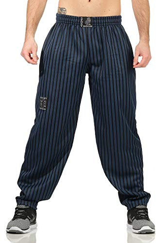 ZARMEXX Pantalon de sport pour homme - Long - Pour jogging, fitness, culturisme, gym, bleu jeans, M
