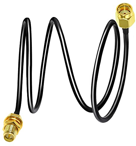 TUOLNK RP SMA-Kabel RG58 3,3ft (1M) Umgekehrte Polarität SMA-Buchse auf Stecker Verlängerungskabel 50 Ohm für HF-Funk-WLAN-Antenne GPS Verlustarme Antenne Koaxkabel