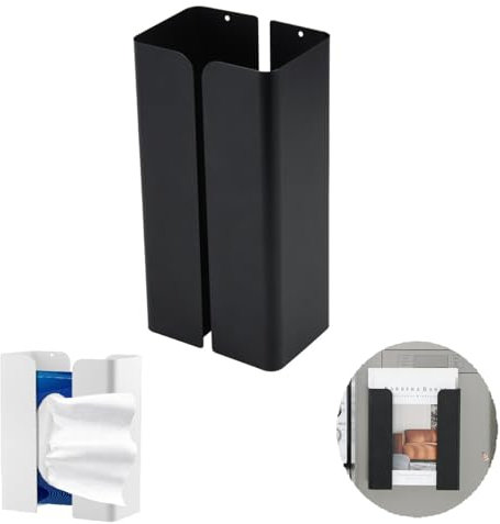 lomonmen Magnetischer Taschentuchhalter,Magnetischer Halter für Einweghandschuhe und Taschentuch Box,Handschuhhalter für Küche Bad Wohnzimmer WäScherei