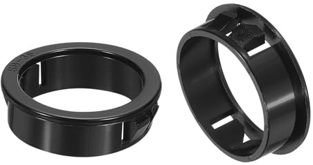 QUARKZMAN 40 Stück 34,6 mm (1-3/8) Schreibtisch Kabeldurchführung Kabeldurchlass Runde Kabeldurchführung Gummi Unterputz Kabelkanal Kabeltülle Kabelauslass für Kabel und Drähte, Schwarz