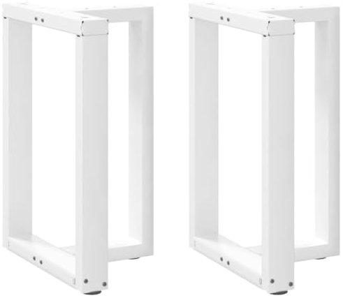 vidaXL Esstischbeine T-Form 2 STK. Weiß 60x35x(72-73) cm Stahl
