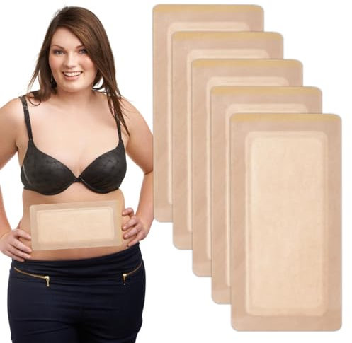 5 Stück Rizinusöl Pflaster,30 * 16cm Castor Oil Pack Wrap,Einweg Castor Oil Wrap,Selbstklebend Rizinusöl Packung,Sehr Saugfähig,Hilft Beim Schlafen,für Bauch Wade Knie Hals und Brust,Ohne Öl