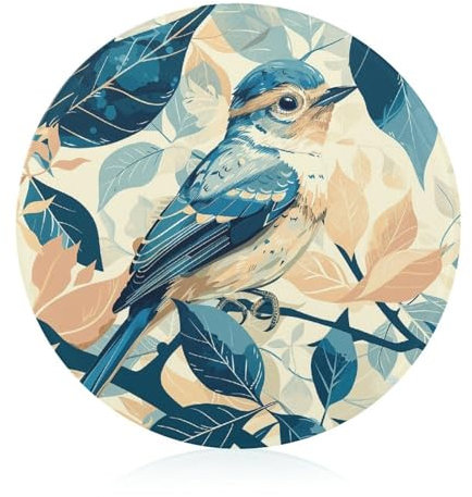 Ein schönes Vogel-Schneidebrett für die Küche, rundes Muster, Schneideblock aus gehärtetem Glas, rutschfestes Glasschneidebrett, personalisierte Schneidematten für Zuhause