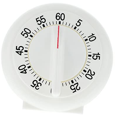 Alipis Timer per Il Conto alla Rovescia per La Cottura al Forno Timer Manuale Rotondo a Carica Manuale Materiale Plastico Robusto Dimensioni Compatte
