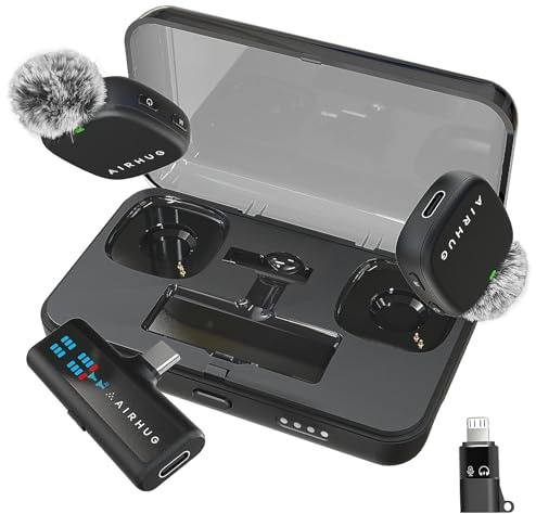 AIRHUG Mini Mic Pro Drahtloses Mikrofon für iPhone, iOS und Android