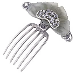 Haarnadel, 1 Stück, Vintage-Haarnadel mit Schmetterlingsmotiv, Haargabeln aus S925er Sterlingsilber, Haarkamm, verzierte Jade-Haarstäbe, dekorativer, abgenutzter Haarknoten, ewiger Schmuck for Braut,
