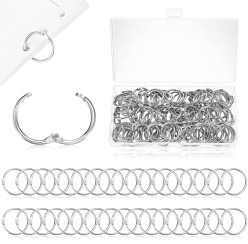 110 Stk 20 mm Buchringe, Metall Binder Ringe