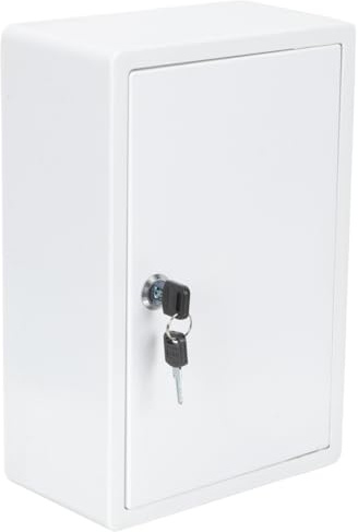 Tofficu Boîte à Lait Murale Verrouillée en Plastique Blanc Organisateur De Stockage De Lait Sécurisé Capacité Adaptée Au Courrier Et Bouteilles Installation Murale Ou Posée