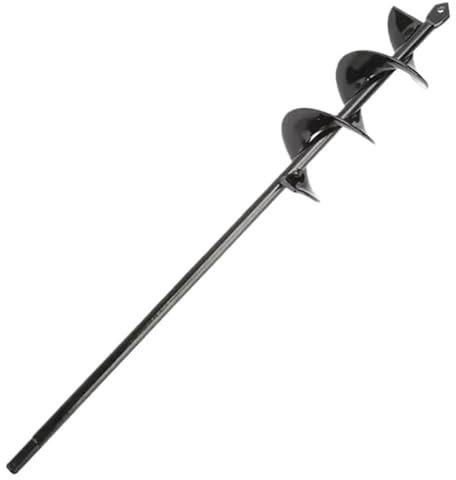 Garden Auger Drill Bit For Planting Solid Shaft Bulb Auger,Heavy Duty Garden Auger Spiral Drill Bit For Auger Post Hole Digger(4x45cm)