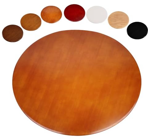 GYYDXXFC Plateau Tournant en Bois Lazy Susan, Pivotant À 360°, Silencieux Et Lisse, en Bois Naturel Ou Noyer, for Plateaux À Fromages, Garde-Manger, Réfrigérateur(Crabapple Color,90cm(36in))